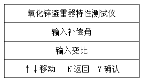 氧化锌避雷器特性测试仪系统设定菜单